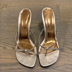 Elegant champagne gold Women's Heels fits size 7.5